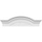 Ekena Millwork Segment Arch W/ Flankers Sunburst Architectural Grade PVC Pediment, 26"W x 7-1/2"H x 2-1/2"P PEDPS026X075SGF01 - alternate 4